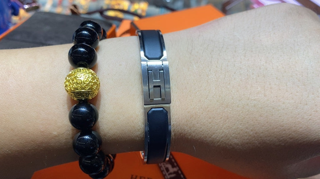 18K Jet Black Hermes Bracelet