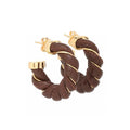 18K BVLGARI Brown Earrings