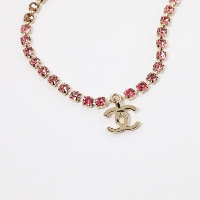 18K  Chanel Pink Crystal Necklace