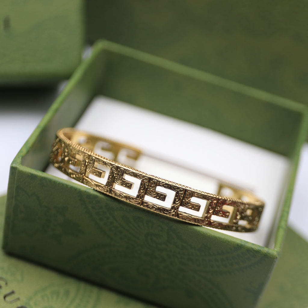 18K Double Gucci Cube Bracelet