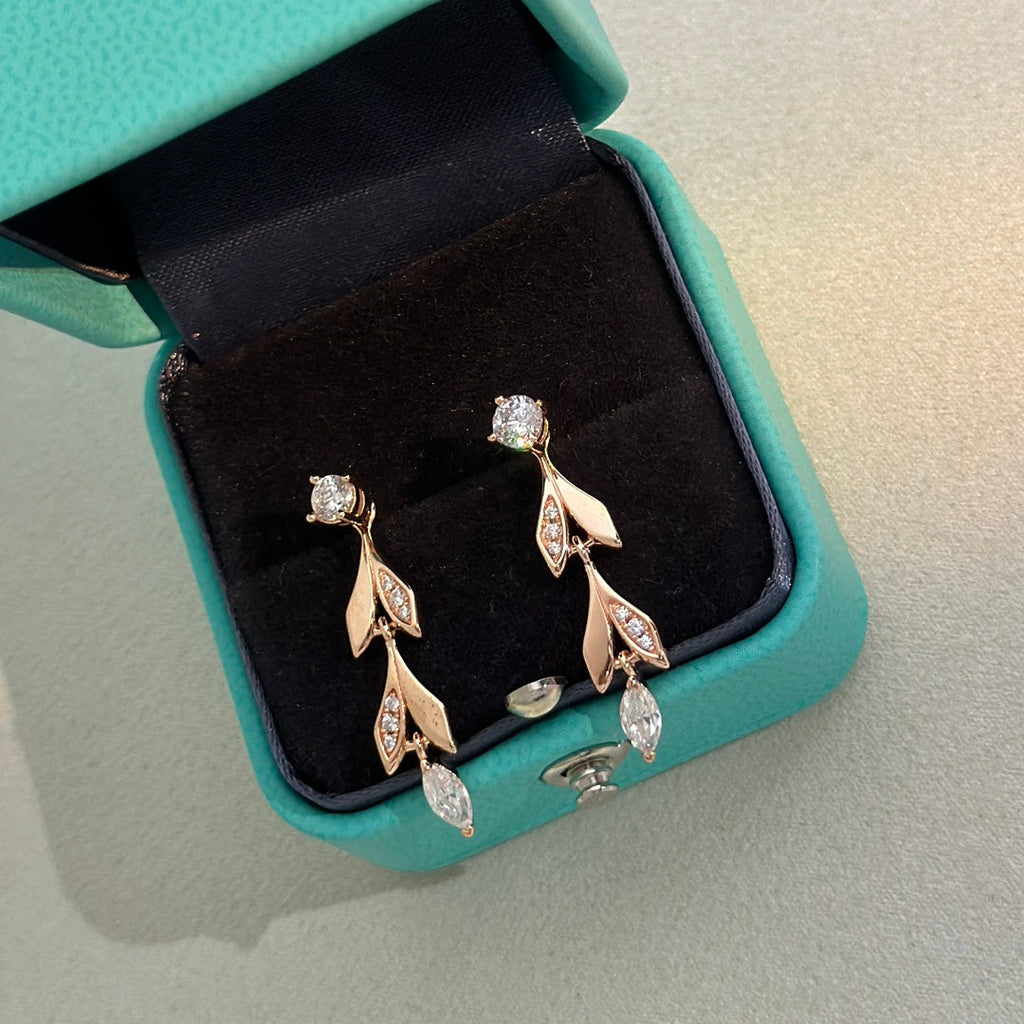 18K Tiffany Victoria Vine Convertible Drop Earrings