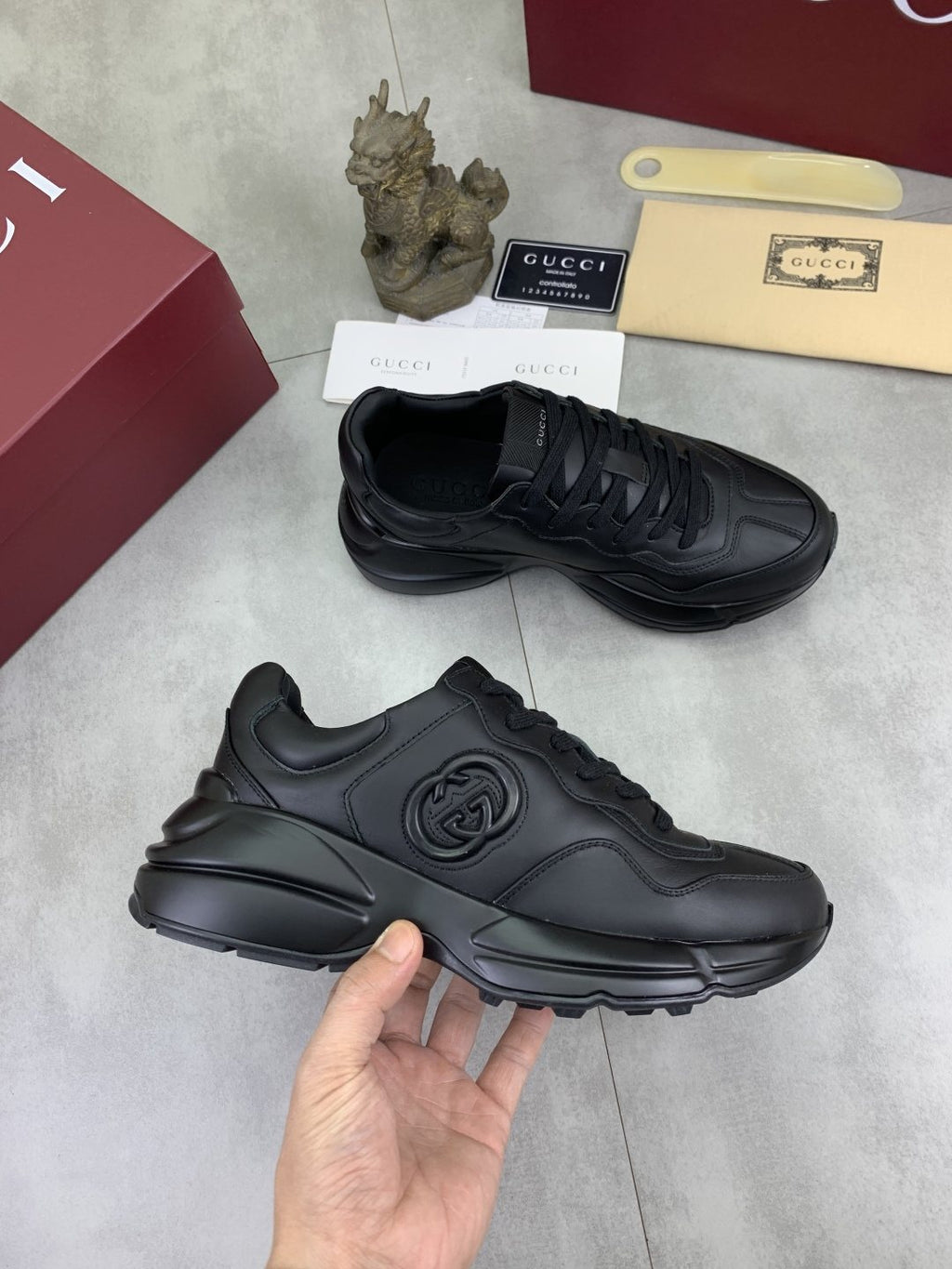 Gucci Paneled Chunky Sneakers — side