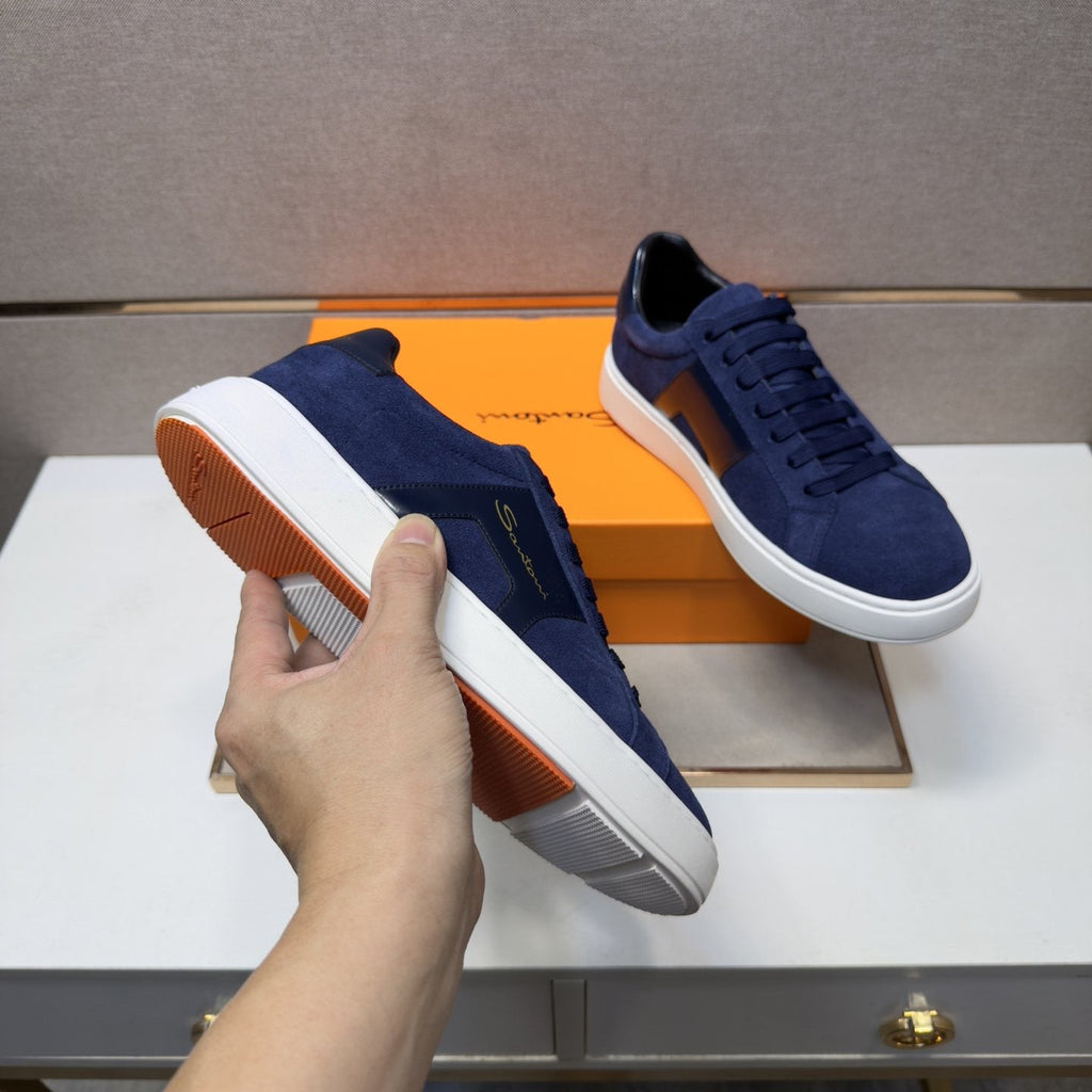 Santoni Paneled Low-Top Sneakers — model