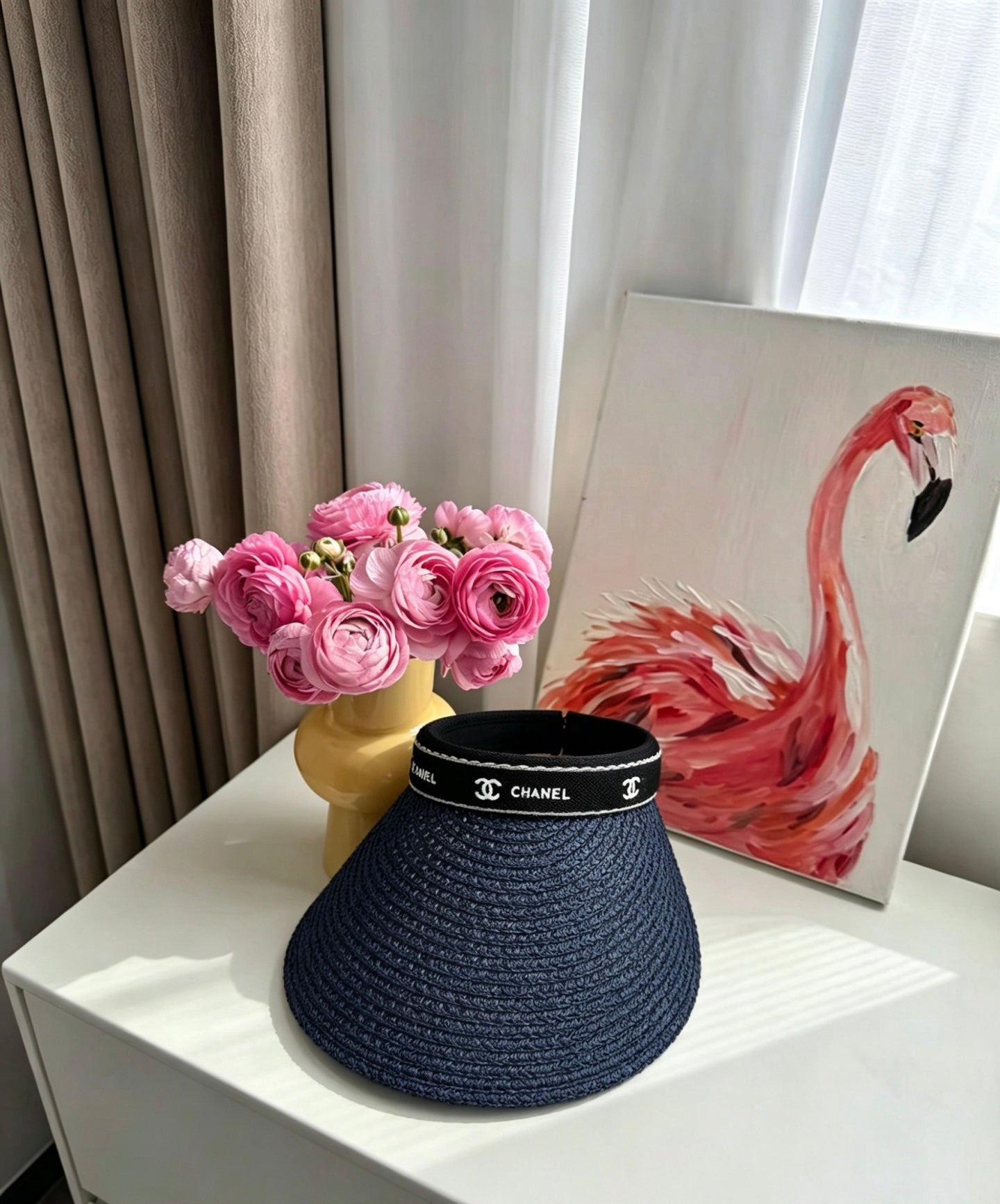 CHANEL Tweed Sun Visor Hat