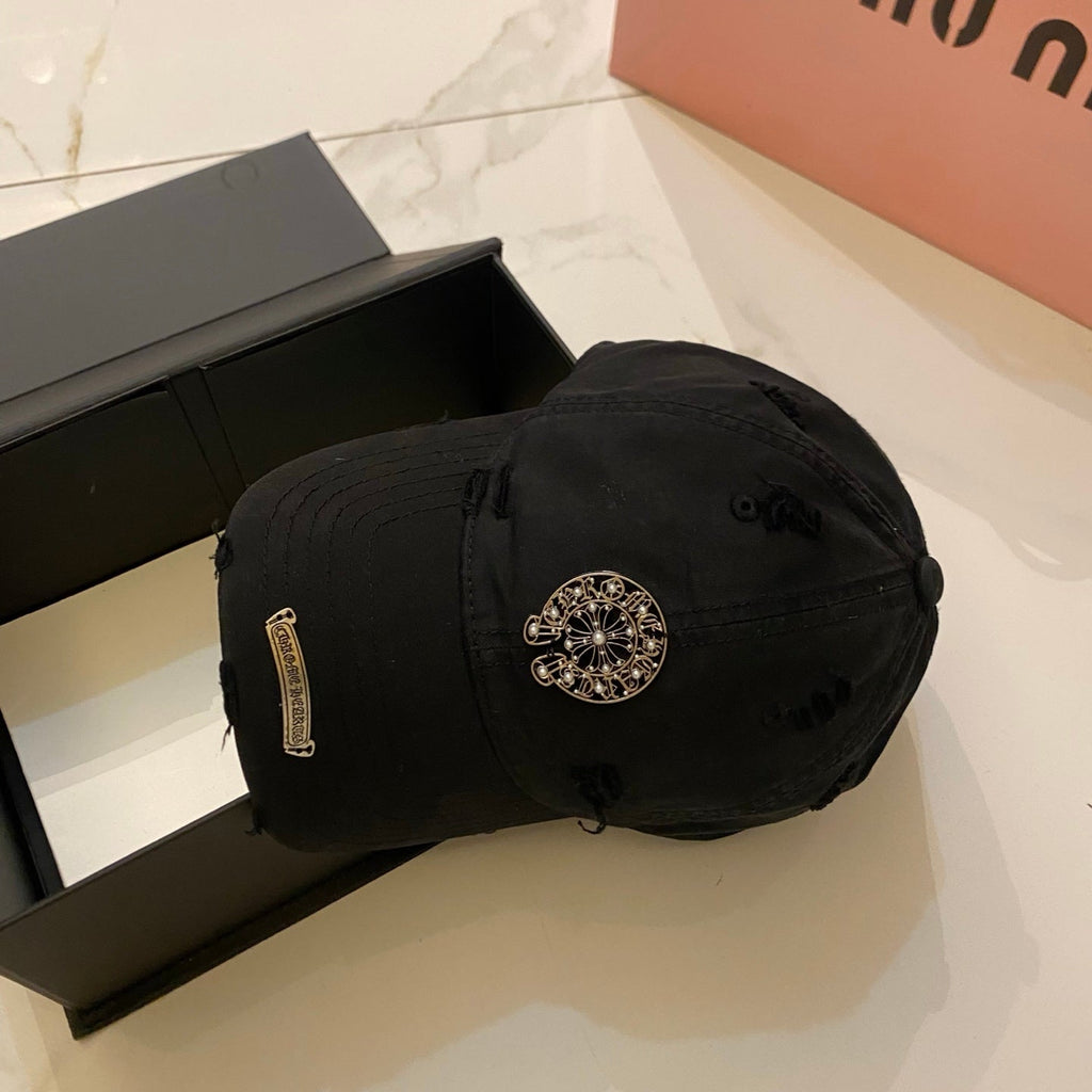 Chrome Hearts Distressed Baseball Cap