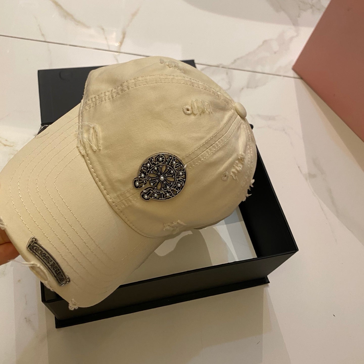 Chrome Hearts Distressed Baseball Cap