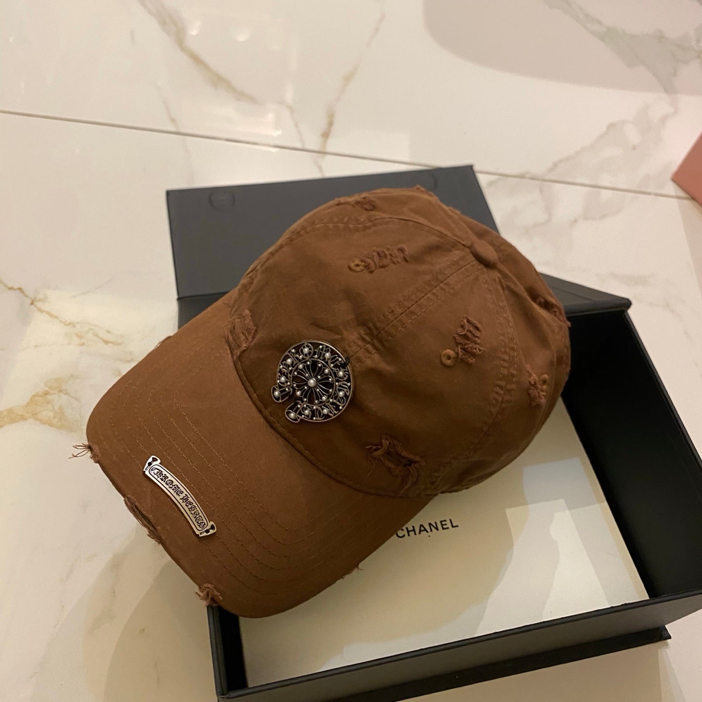 Chrome Hearts Distressed Baseball Cap