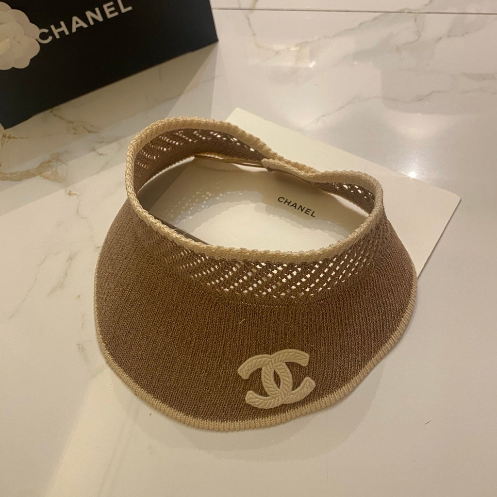 CHANEL Knitted Sun Visor Hat