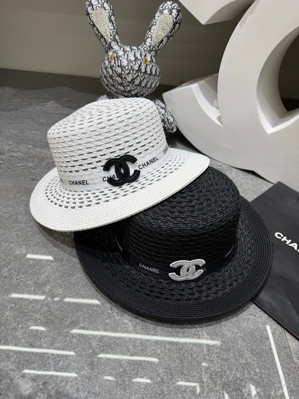 CHANEL Flat-Top Baseball Cap