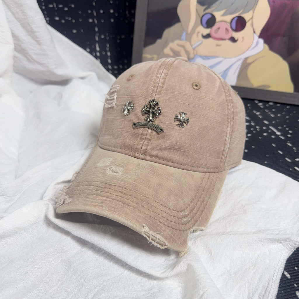 Chrome Hearts Vintage Distressed Baseball Cap