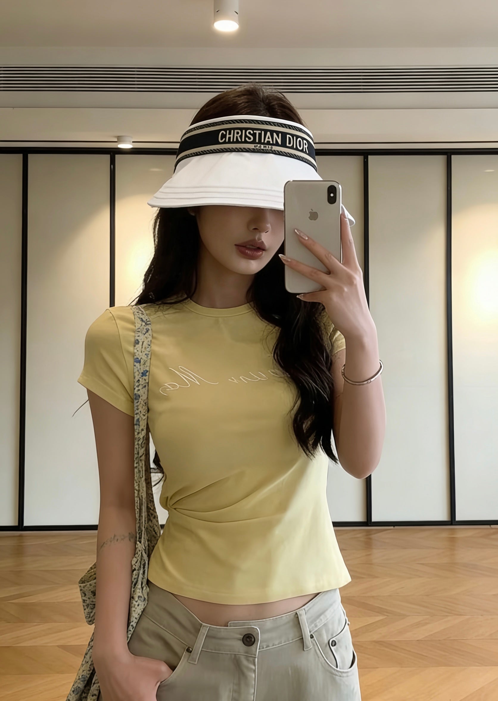 DIOR Polka Dot Sun Visor Hat