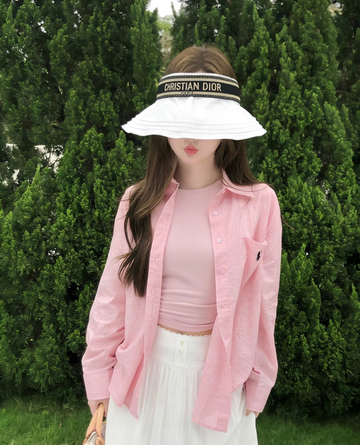 DIOR Polka Dot Sun Visor Hat
